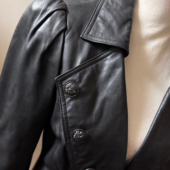 INC International Concepts Black Leather Jacket - Picture 4 of 16